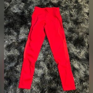 Red High-Waisted Leggings